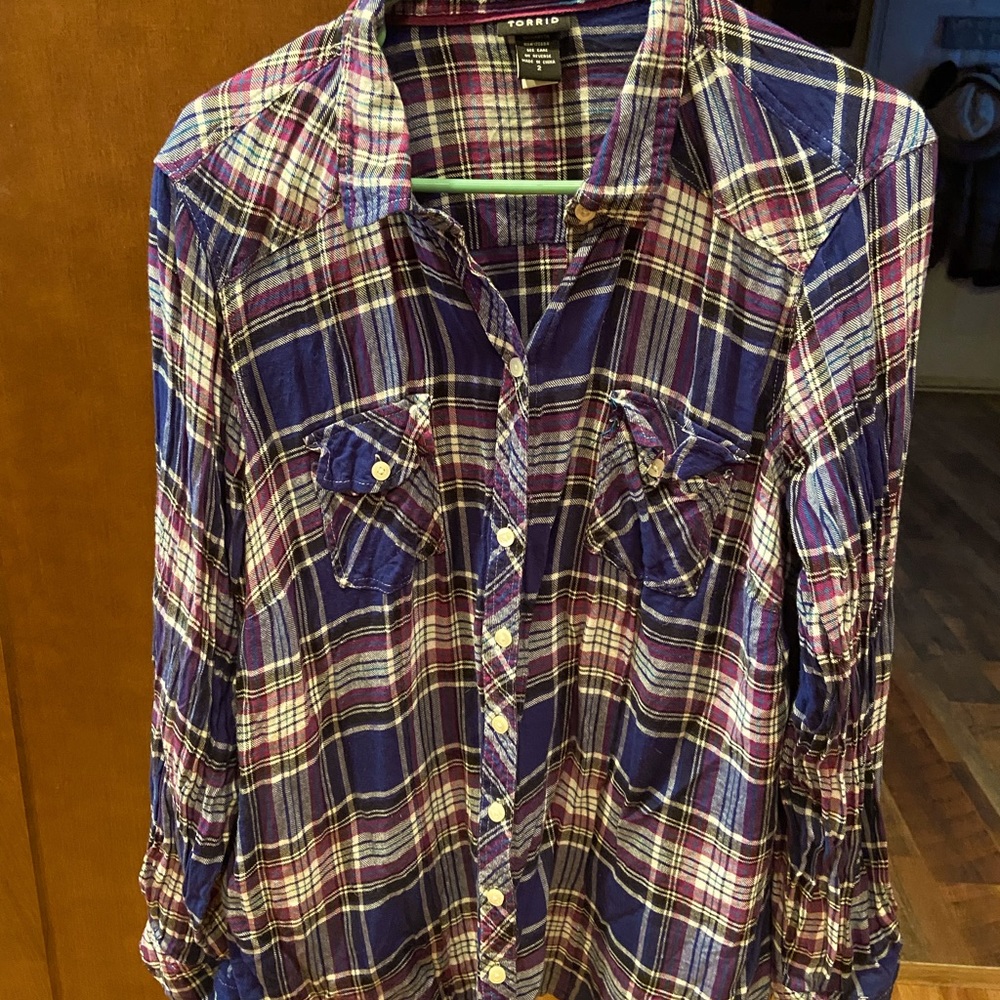 Gently used Purple Flannel size 2x